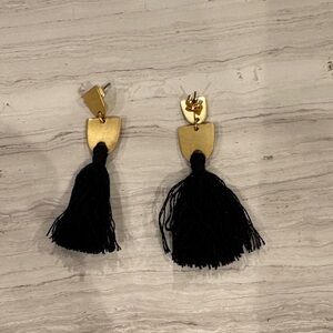 Geometric tassel earrings